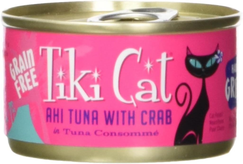 Tiki-Cat-&-Tiki-Dog-12/2.8-Oz-Grill-Ahi-Tuna-Crab-Hana-Cat-Food,-227