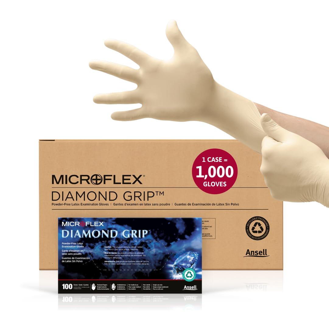 Microflex-Diamond-Grip-MF-300-Disposable-Latex-Gloves-for-Automotive,-Healthcare,-945