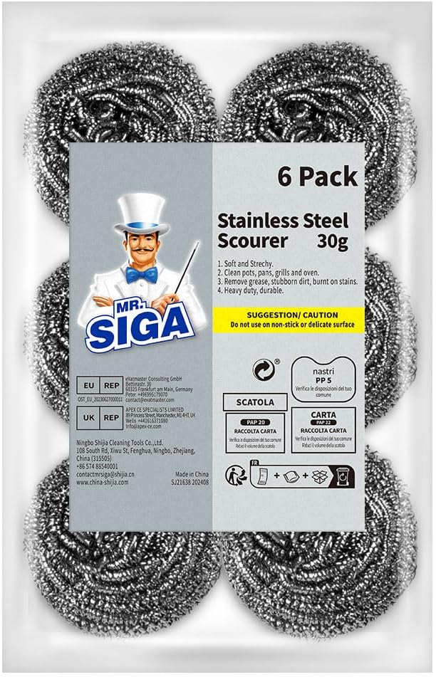 MR.SIGA-Stainless-Steel-Scourer,-Pack-of-6,-30g---------------1350