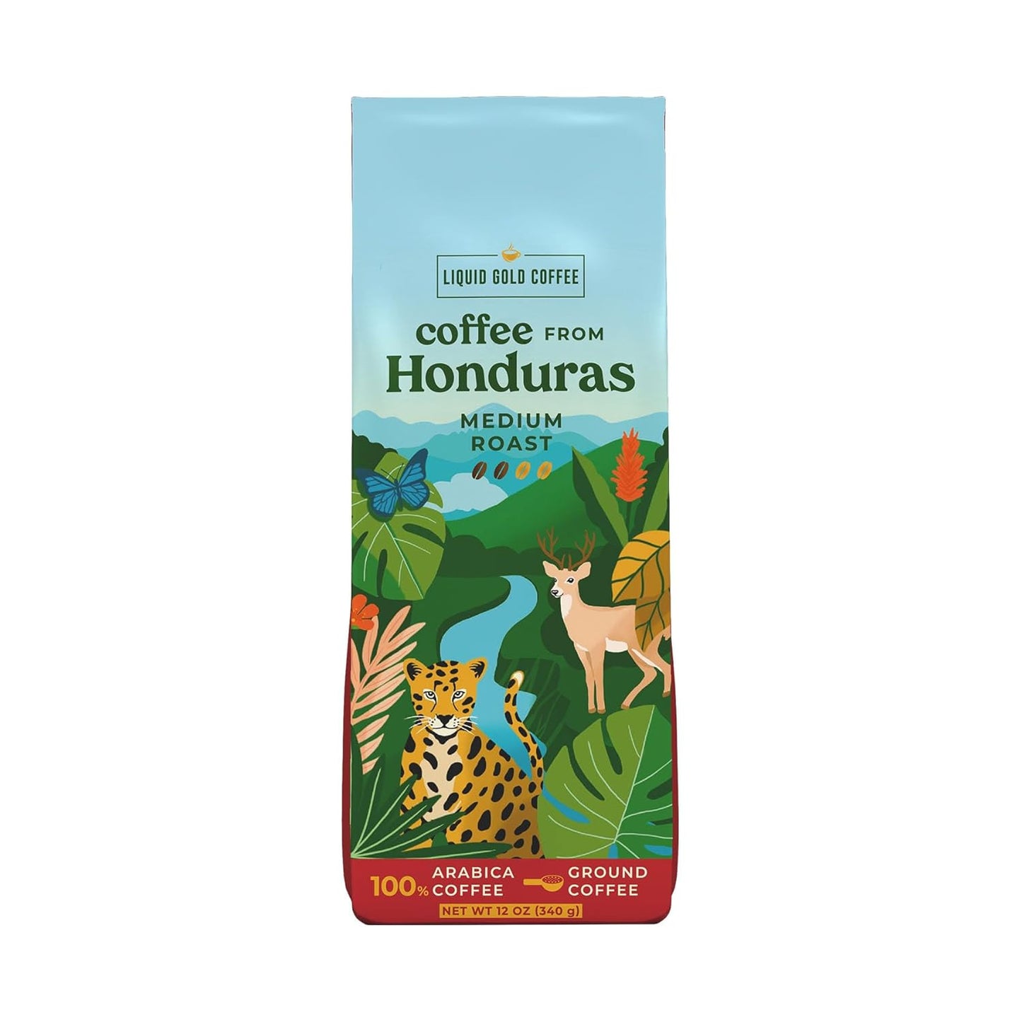 Liquid-Gold-Organic-Coffee-from-Honduras-Medium-Roast-Ground,-1-bag-(12oz),-Fair-133