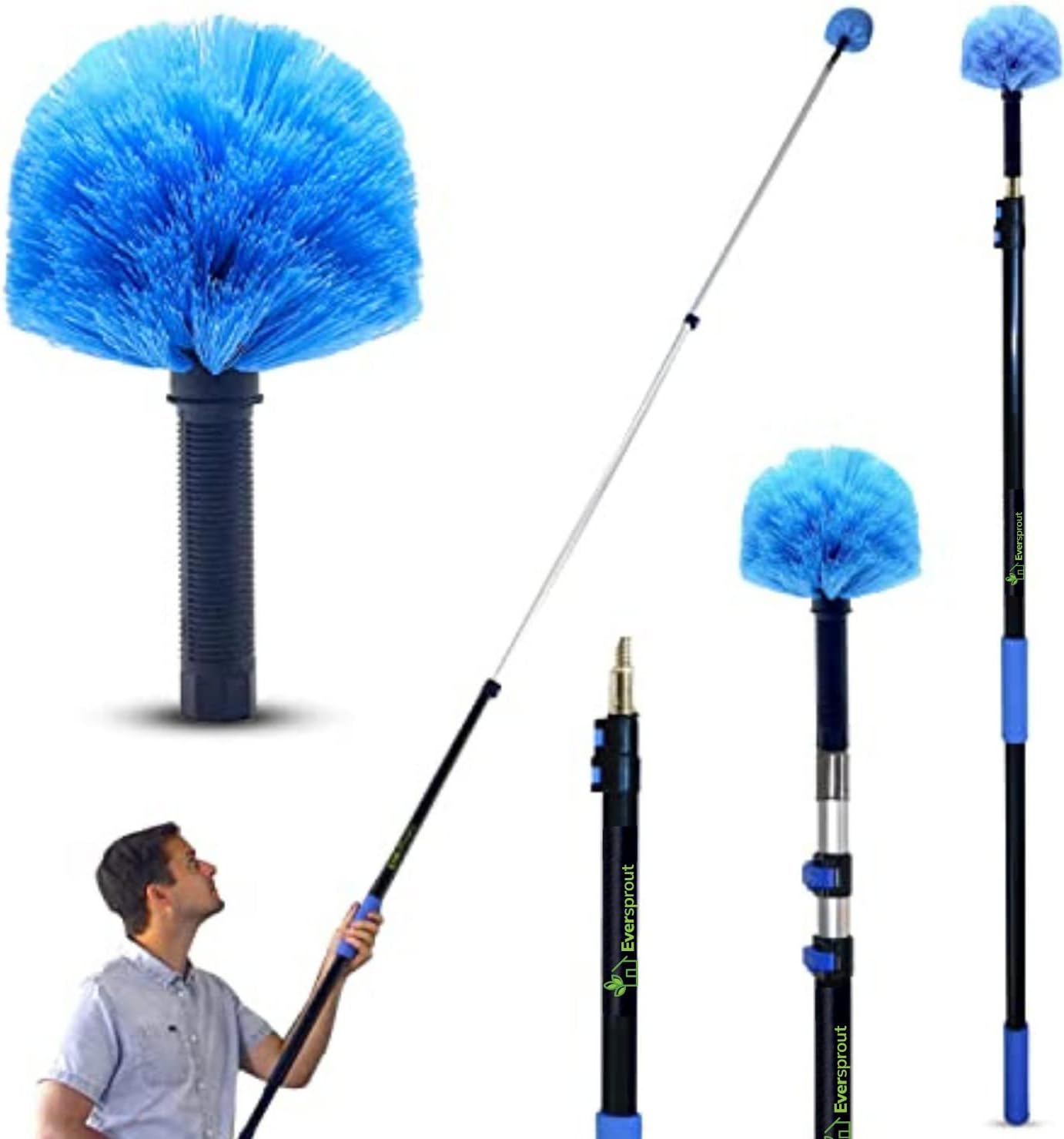 EVERSPROUT-5-to-12ft-Telescoping-Durable-Duster-with-Extension-Pole-–-Lightweight-3-Stage-Cobweb-Duster-–-997