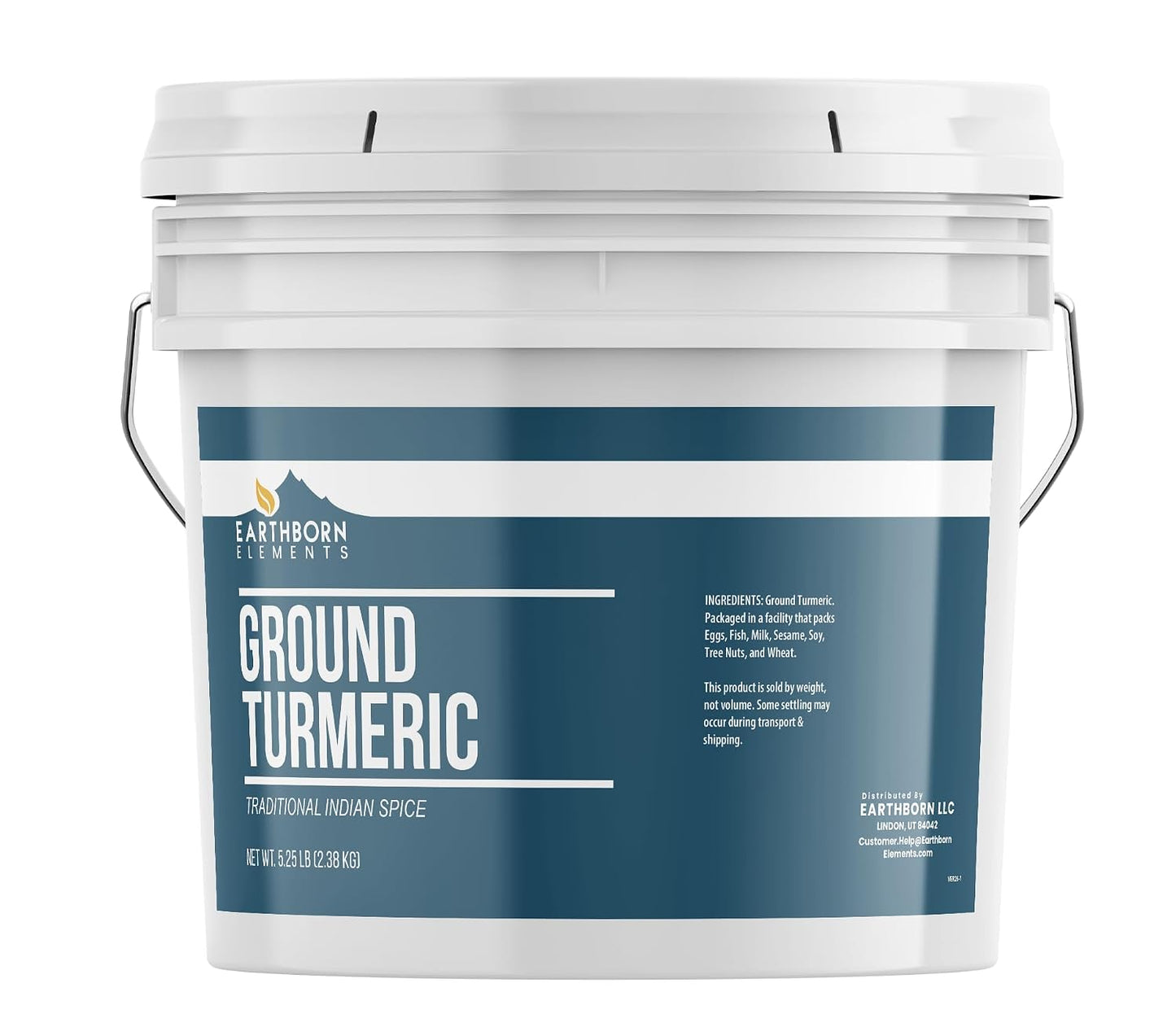 Earthborn-Elements-Ground-Turmeric-1-Gallon-Bucket,-Aromatic,-Bulk-Size-----320