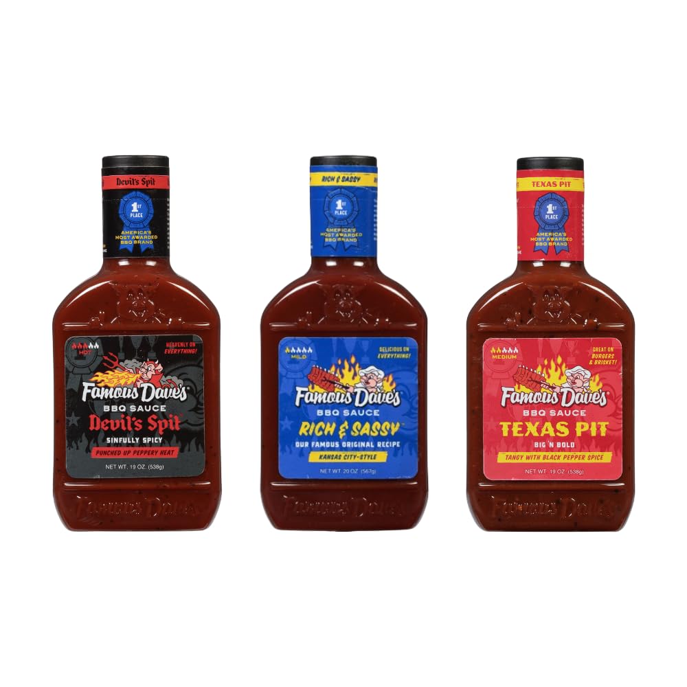 Famous-Dave's-BBQ-Sauce-Variety-Bundle---3-pck,-Rich-&-Sassy,-488