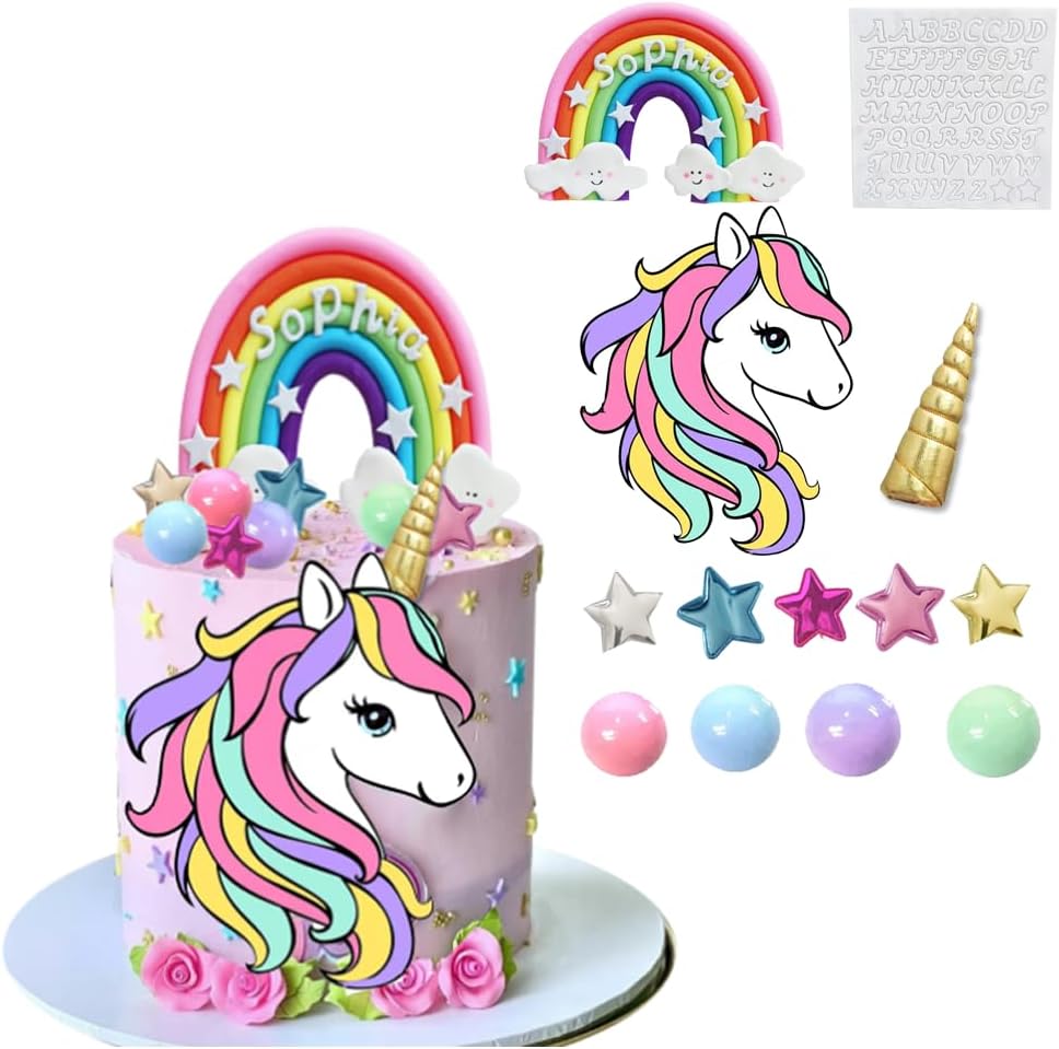 Unicorn-Cake-Topper-with-Unicorn-face-Golden-70