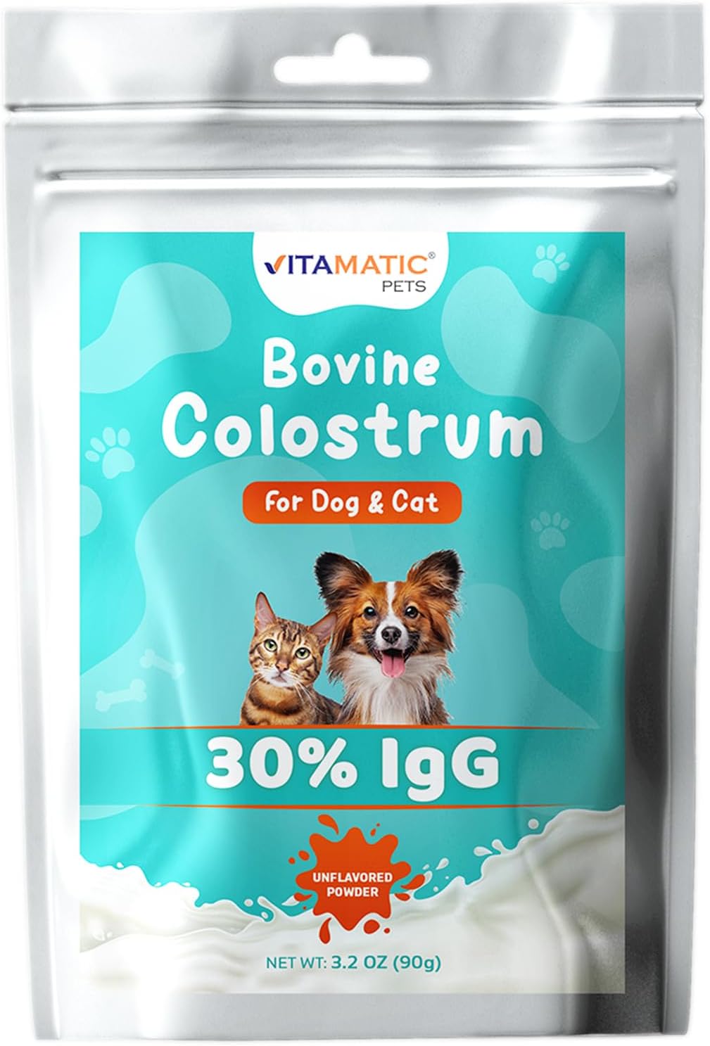 Vitamatic-Bovine-Colostrum-for-Dogs-and-Cats,-90-Grams,-0.3-Immunoglobulins,-Grass-Fed-1111