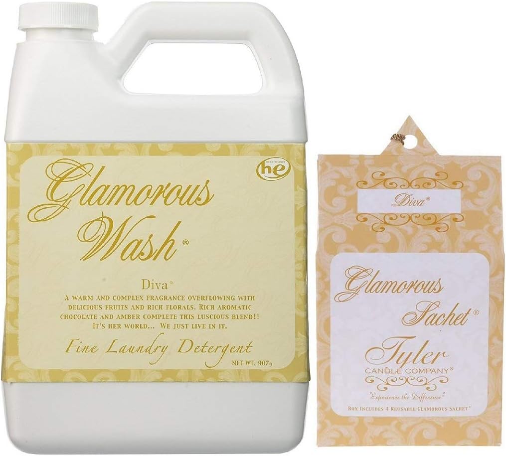 Tyler-Candle-Glamorous-Wash-Diva-Laundry-Detergent-32oz-w/Diva-Sachets-Bundle---460