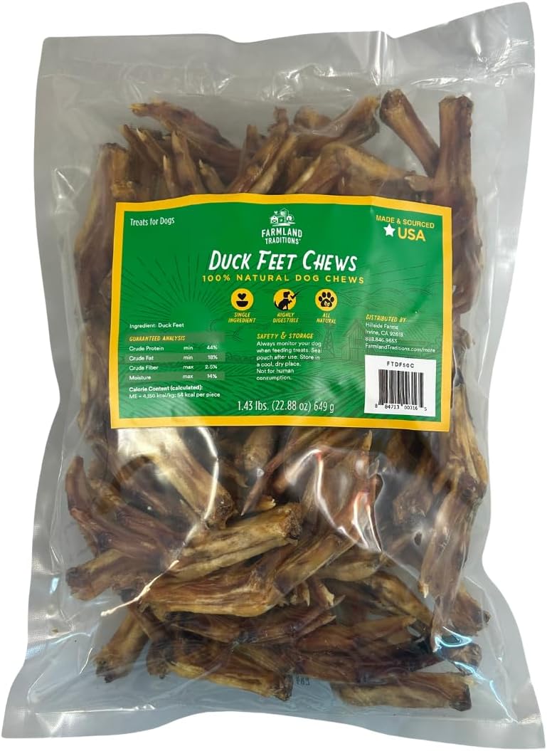 Farmland-Traditions-Duck-Feet-for-Dogs,-Single-Ingredient,-Natural-Dog-Dental-Treats,-in-1480
