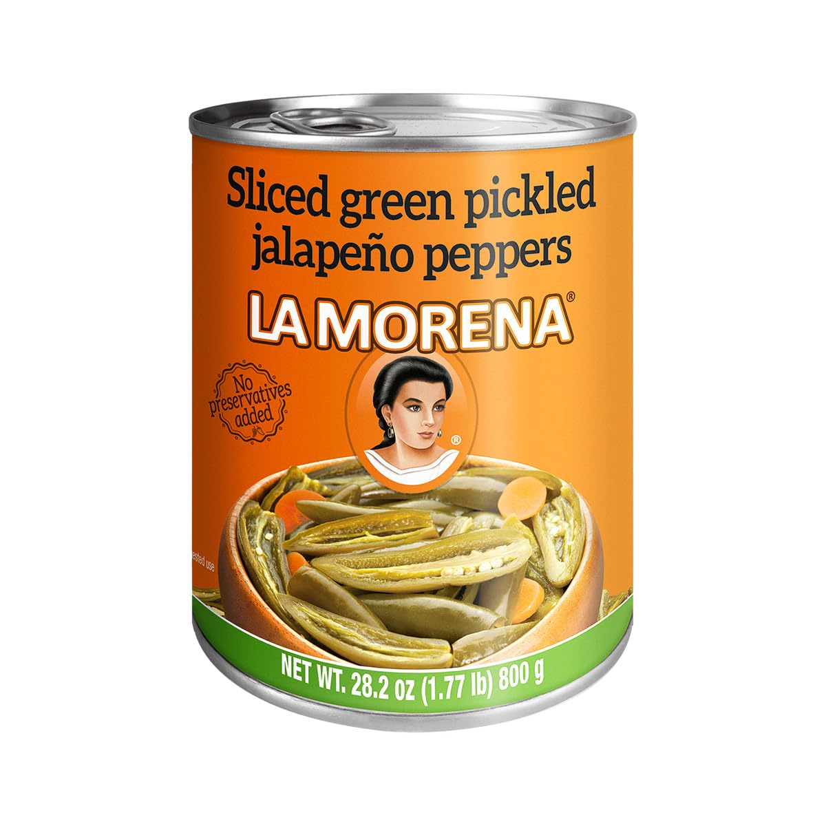 La-Morena-Pimientos-jalapeños-en-rodajas,-28oz-(1-unidad)-564
