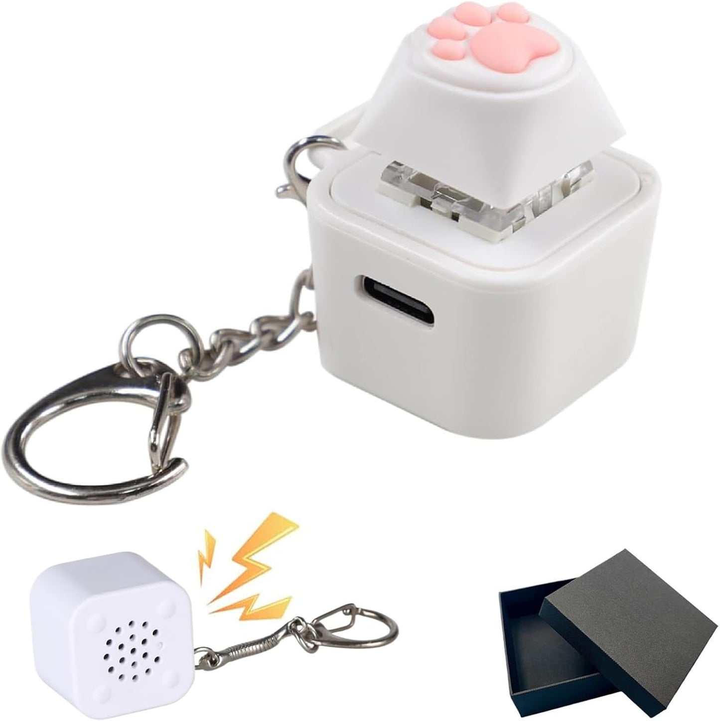 Cat-Fidget-Toy---Can-Make-Cat-Sounds-Cat's-paw-Keychain,USB-C-Rechargeable-Stress-497