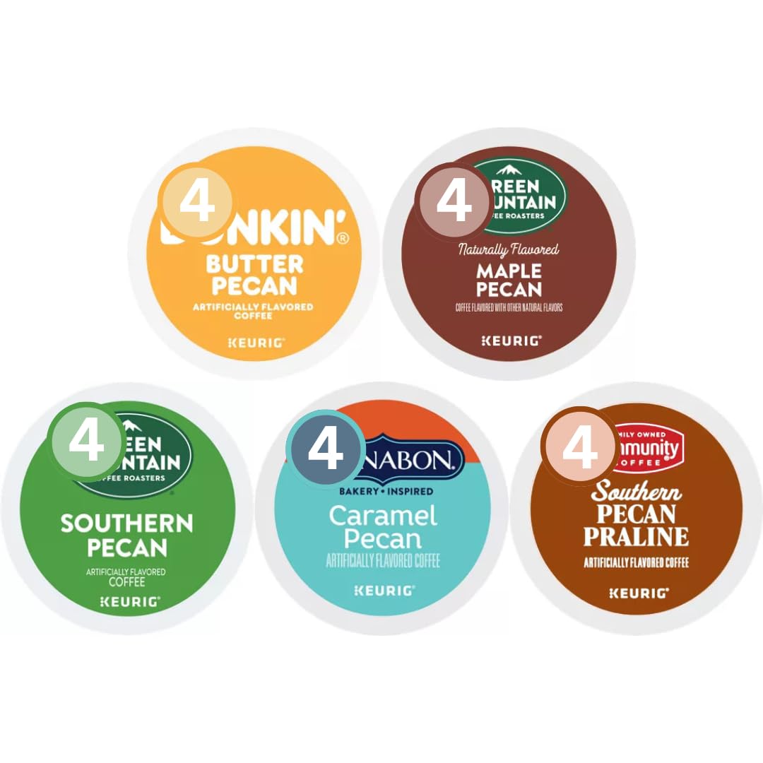 Pecan-Flavored-K-Cup-Pods-Coffee-Variety-Pack-Sampler.-Includes-Maple,-Caramel,-Southern-for-1789