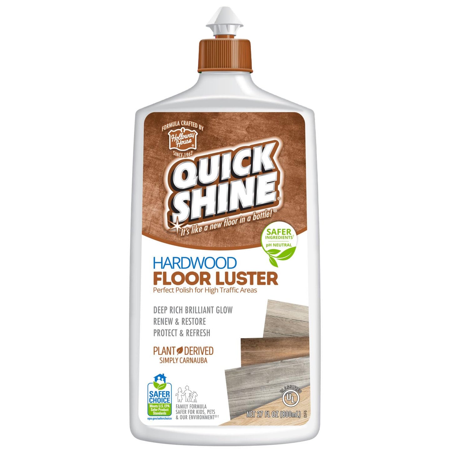 Quick-Shine-Hardwood-Floor-Luster-Polish-27oz-|-Plant-Derived-w/Carnauba-|-Safer-Choice,-No-PFAS,-pH-1608