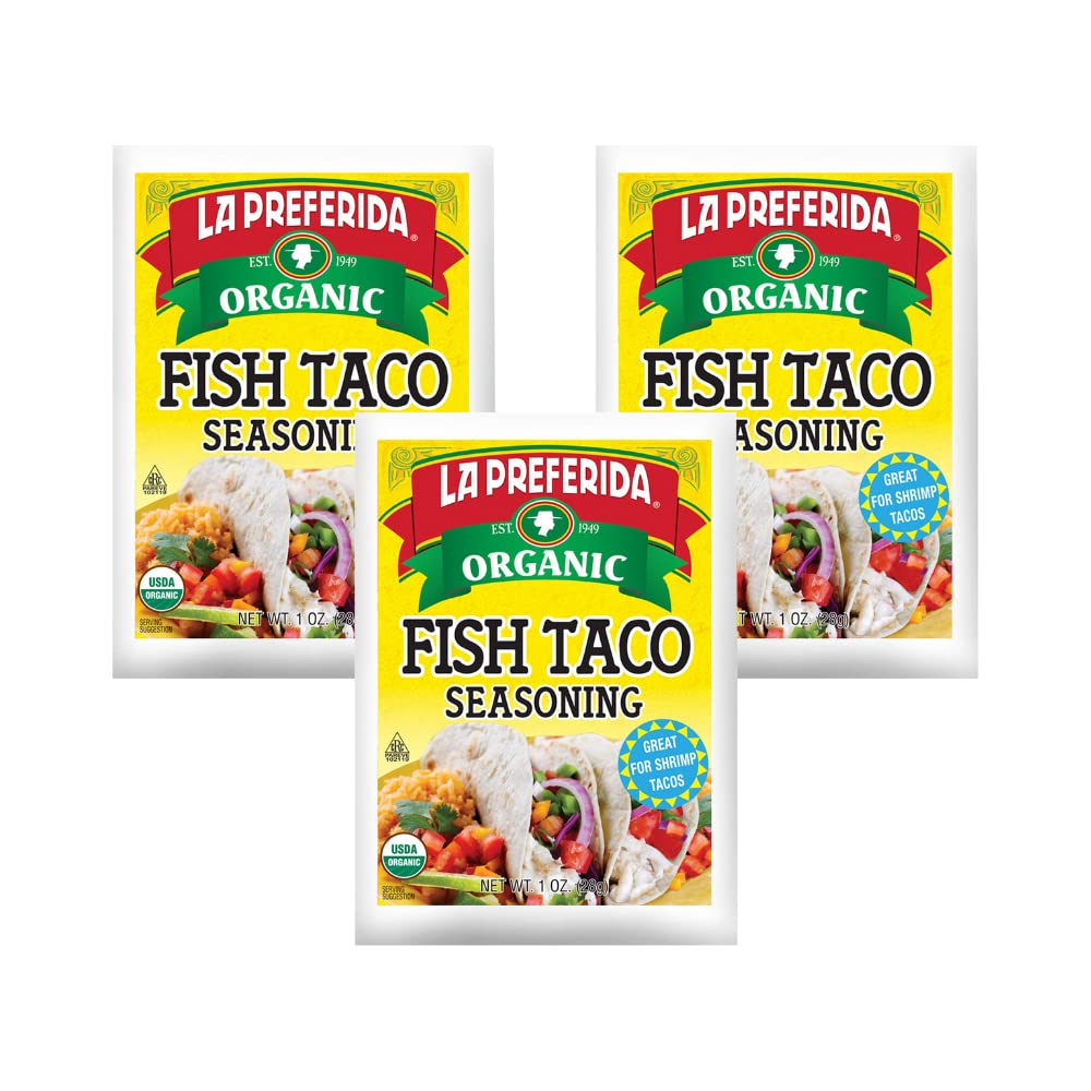 La-Preferida-Mexican-Foods,-Condimento-orgánico-para-tacos-de-pescado,-MSG-227