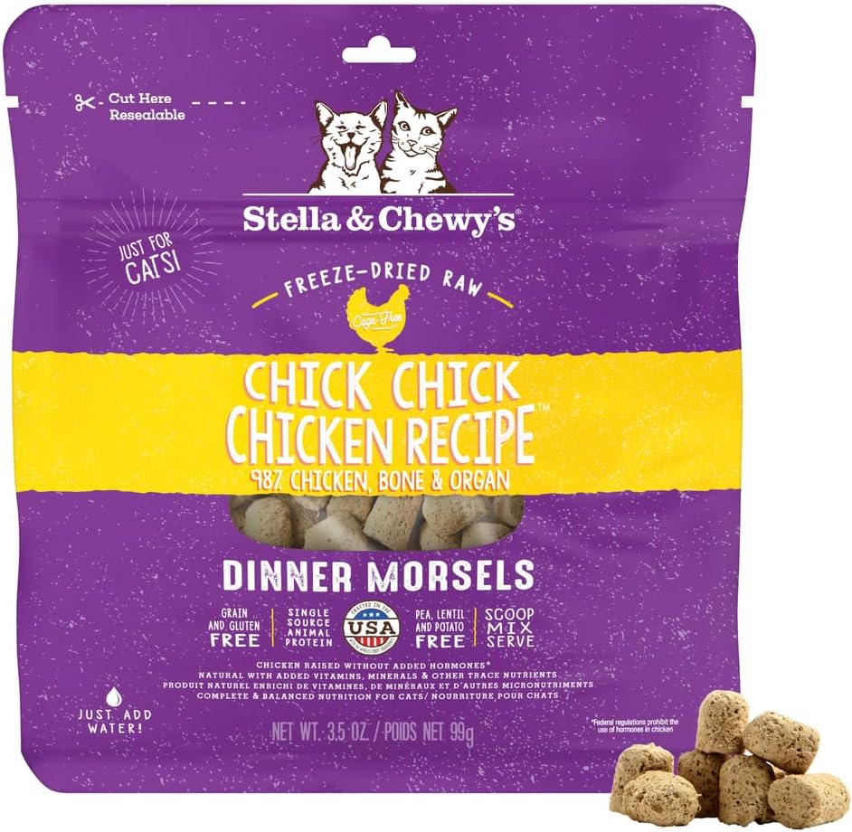 Stella-&-Chewy's-Freeze-Dried-Raw-Cat-Dinner-Morsels---Premium-Chicken-Recipe-with-1802