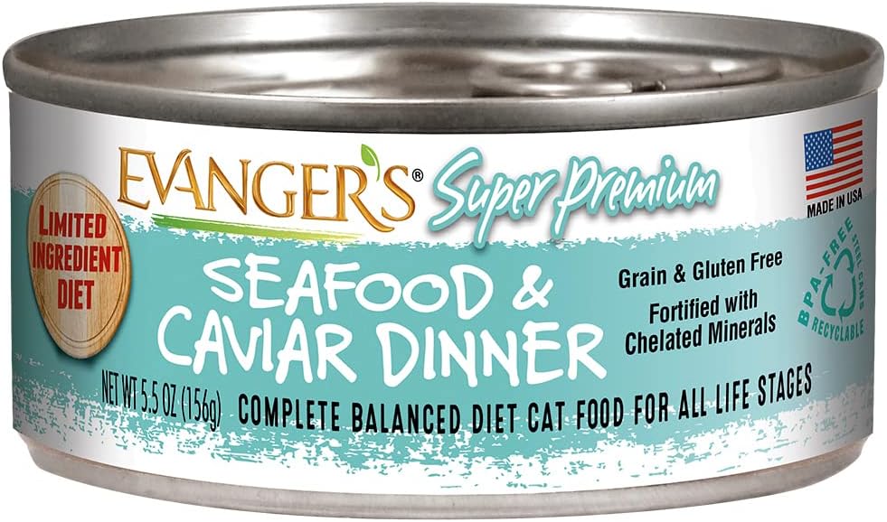 Evanger's-Super-Seafood-&-Caviar-Dinner-for-Cats-–-24-Count,-5.5-oz-9