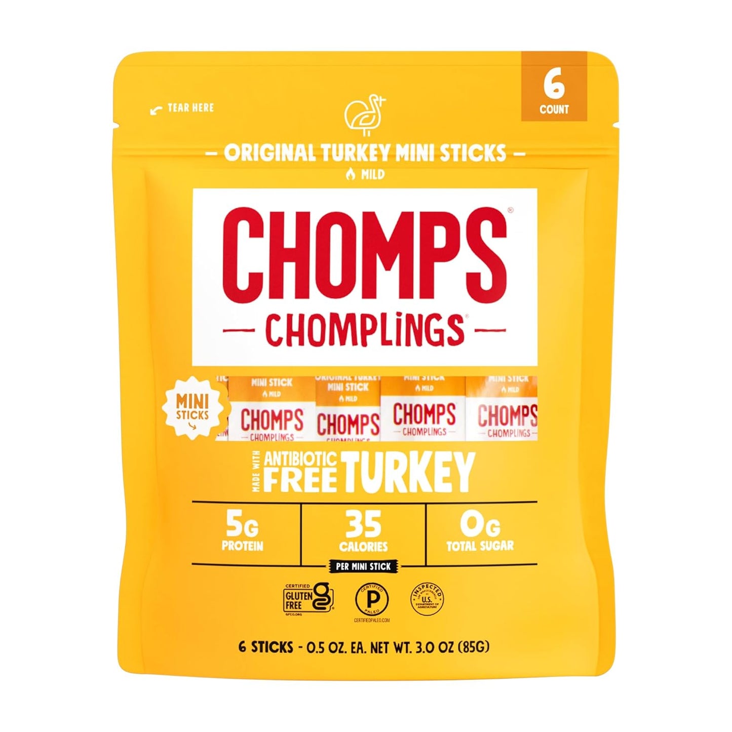 Chomps-Original-Turkey-Chomplings-Antibiotic-Free,-6ct-Protein-Snack-Stick-|--Keto,-Paleo-Snacks,-Gluten-2191