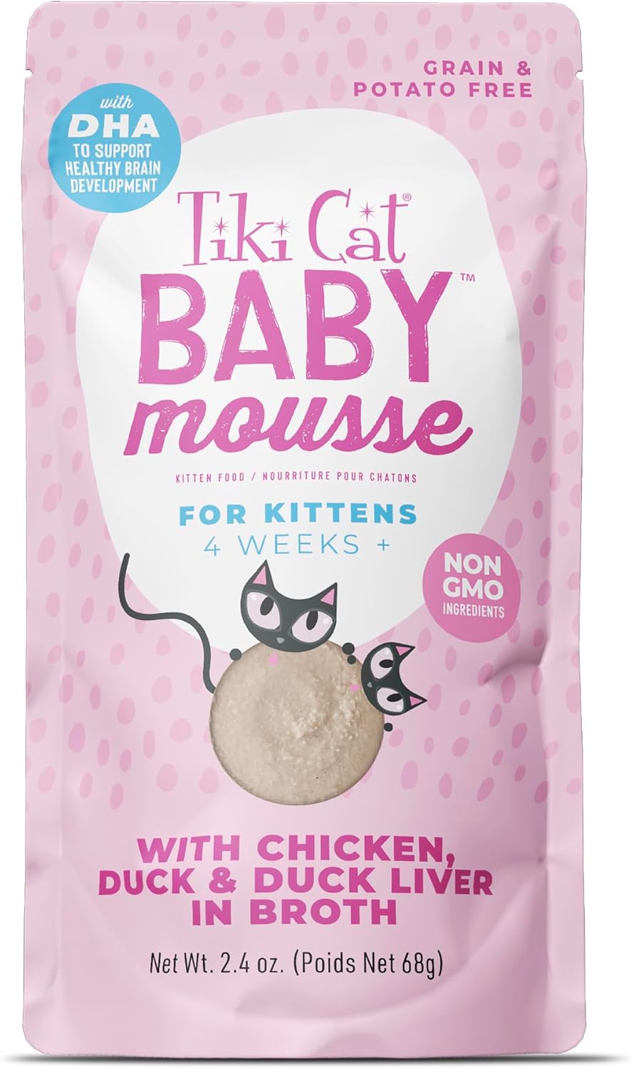 Tiki-Cat-Baby-Mousse-Wet-Cat-Food,-Chicken,-Duck-&-Duck-2.4-Pouch-Count)924