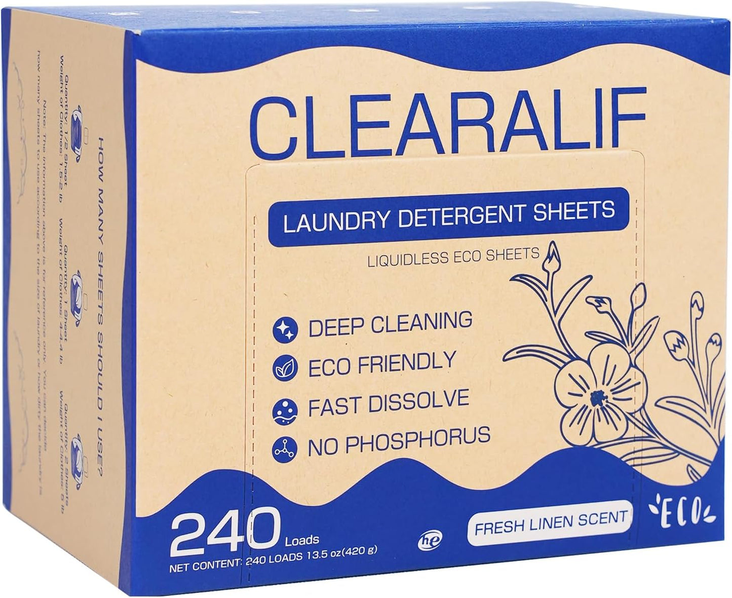 CLEARALIF-Laundry-Detergent-Sheets-Up-to-240-Loads,-Fresh-Linen---Great-477