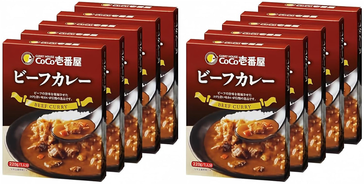 Coco-Ichibanya-Curry-Instant-Japanese-Curry-Beef-7.76oz(220g)-Pack-Of-10---807