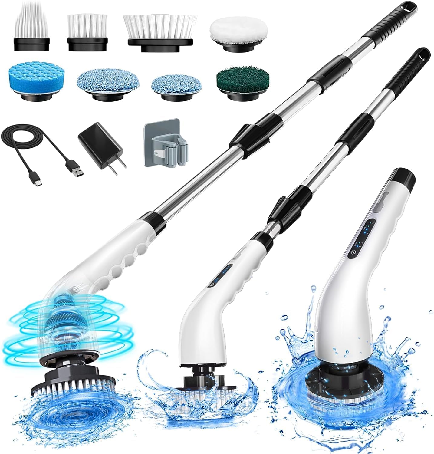 Electric-Spin-Scrubber-Bathroom---Adjustable-Handle-Cordless-Shower-Scrubber,-88