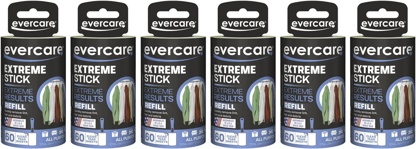 Evercare-Extreme-Stick,-Standard-Lint-Roller-Refill,-6-x-60-3404