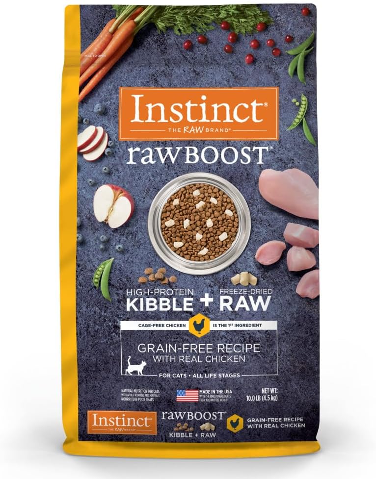 Instinct-RawBoost,-Dry-Cat-Food-+-Freeze-Dried,-Real-Chicken,-10-lb-Bag-1692