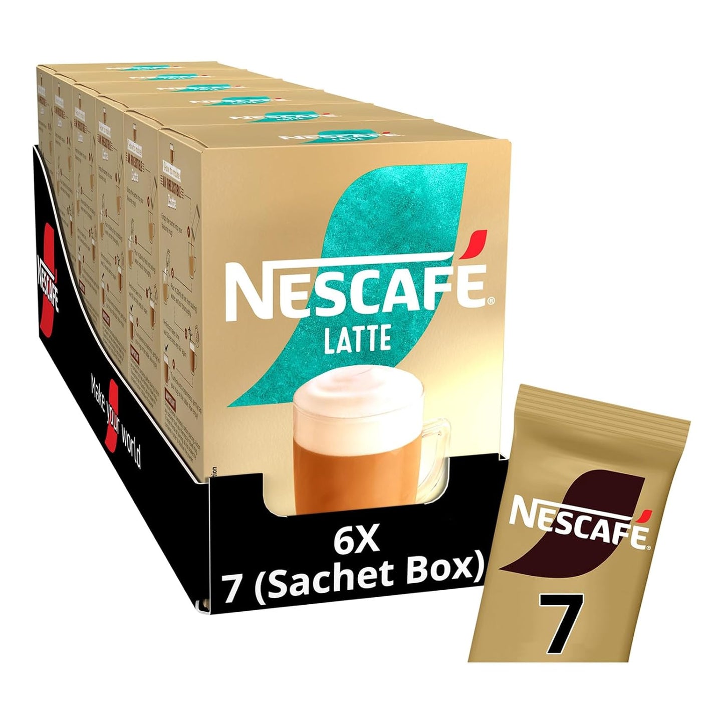 NESCAFÉ-LATTE-Instant-Coffee-Sachets-x7-(Pack-of-6,-Total-42-Sachets)---542