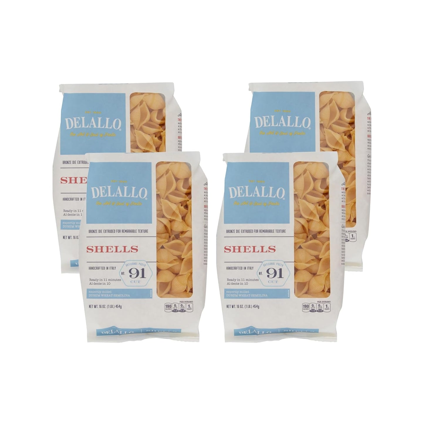 DeLallo-Conchiglie-Pasta-Shells,-1-Pound-Bag,-4-339