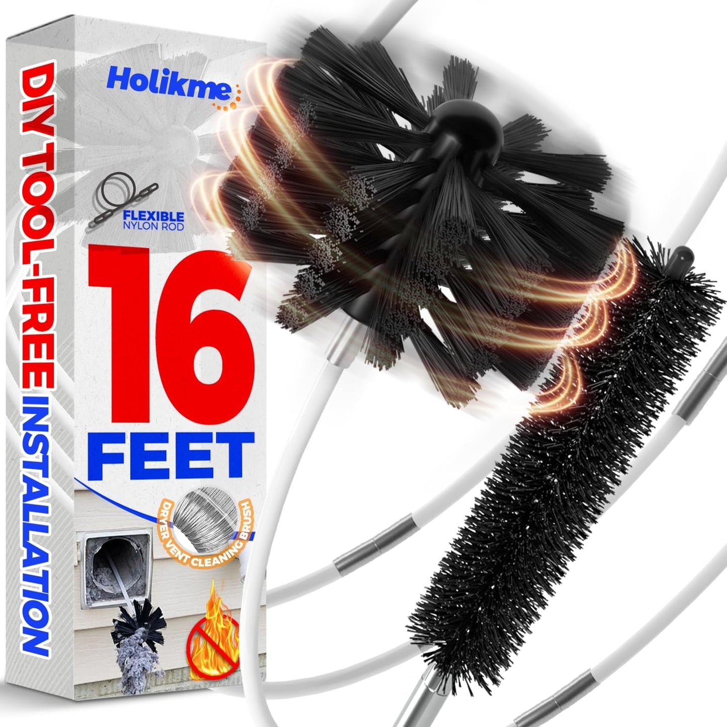 Holikme-16-Feet-Dryer-Vent-Cleaner-Kit,-Lint-Remover,Fireplace-Chimney-3108