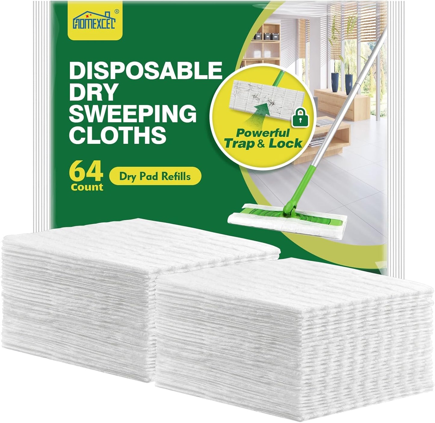 HOMEXCEL-Dry-Sweeping-Cloths-Pads-Compatible-with-Swiffer-Sweeper--Disposable-5388