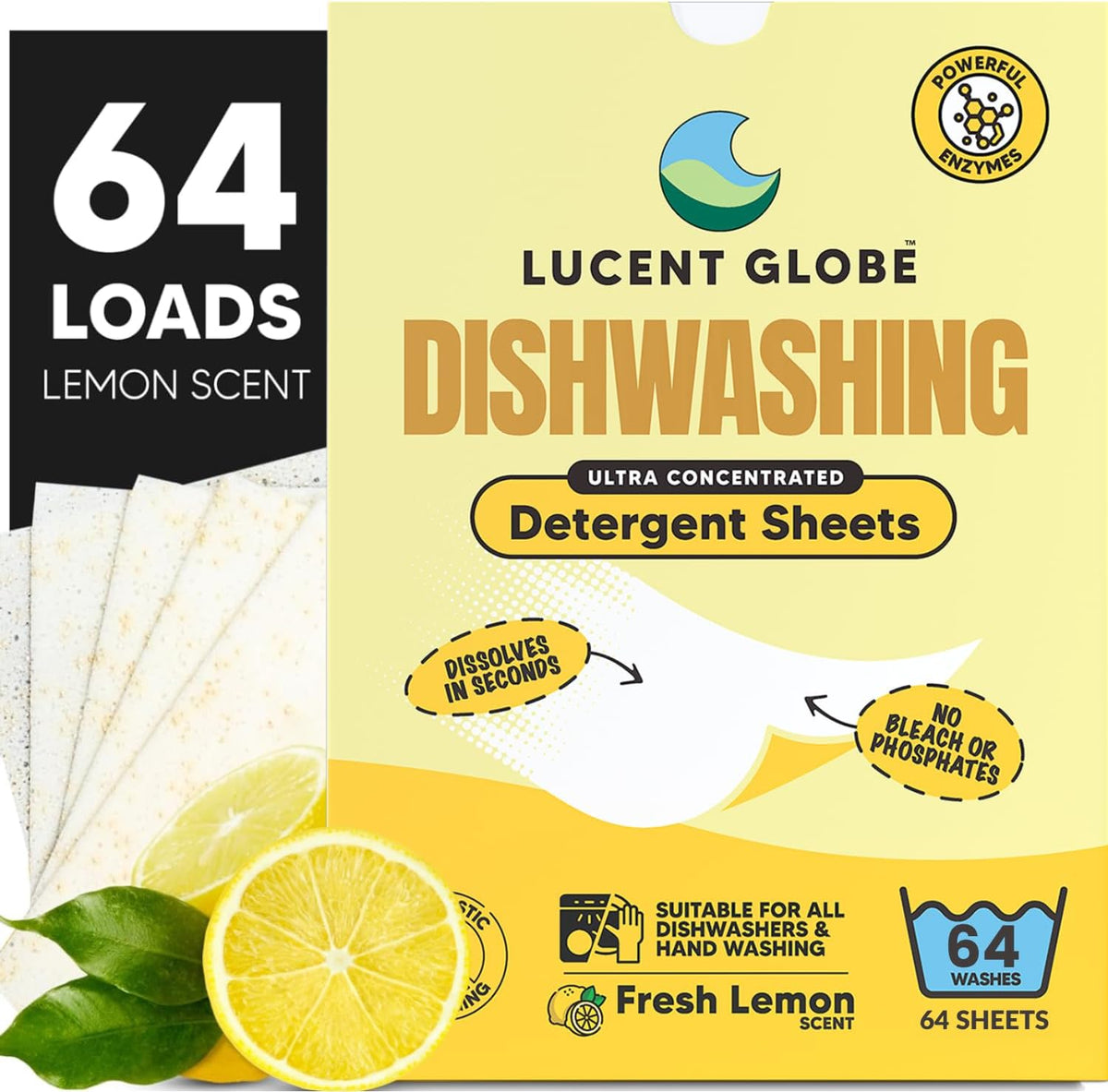 Lucent-Globe-Dishwasher-Dishwashing-Detergent-Sheets,-Dish-Soap-&-Dishwasher-Tablets-Alternative.-226