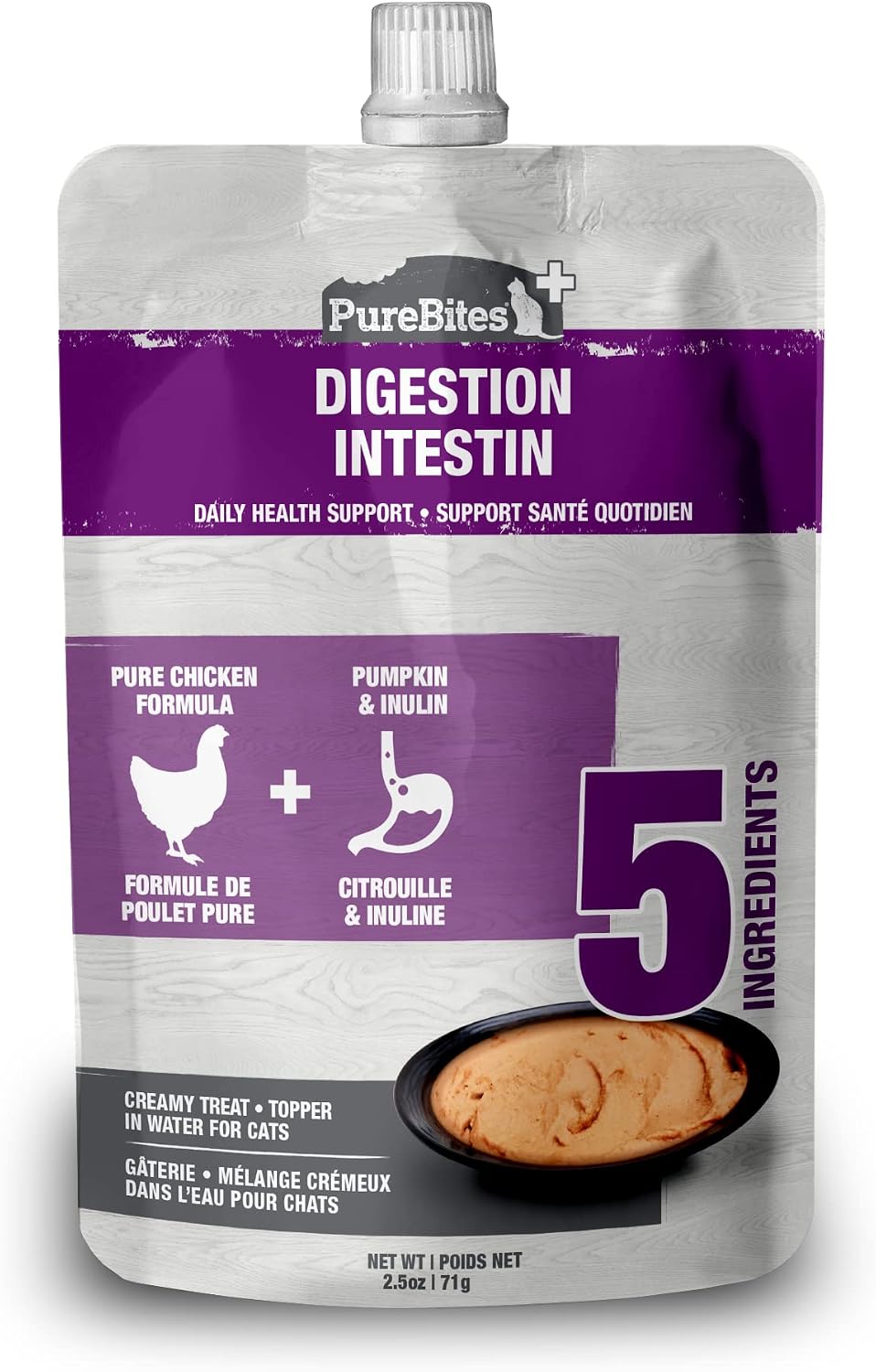 PureBites-Plus-Squeezables-Cat-Treat-•-Topper-71g-|-Gut-&-Digestion-|-783