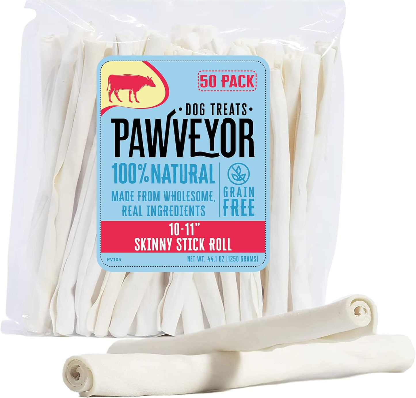 10-11"-Skinny-Stick-Dog-Rawhide-Chews---Pack-365