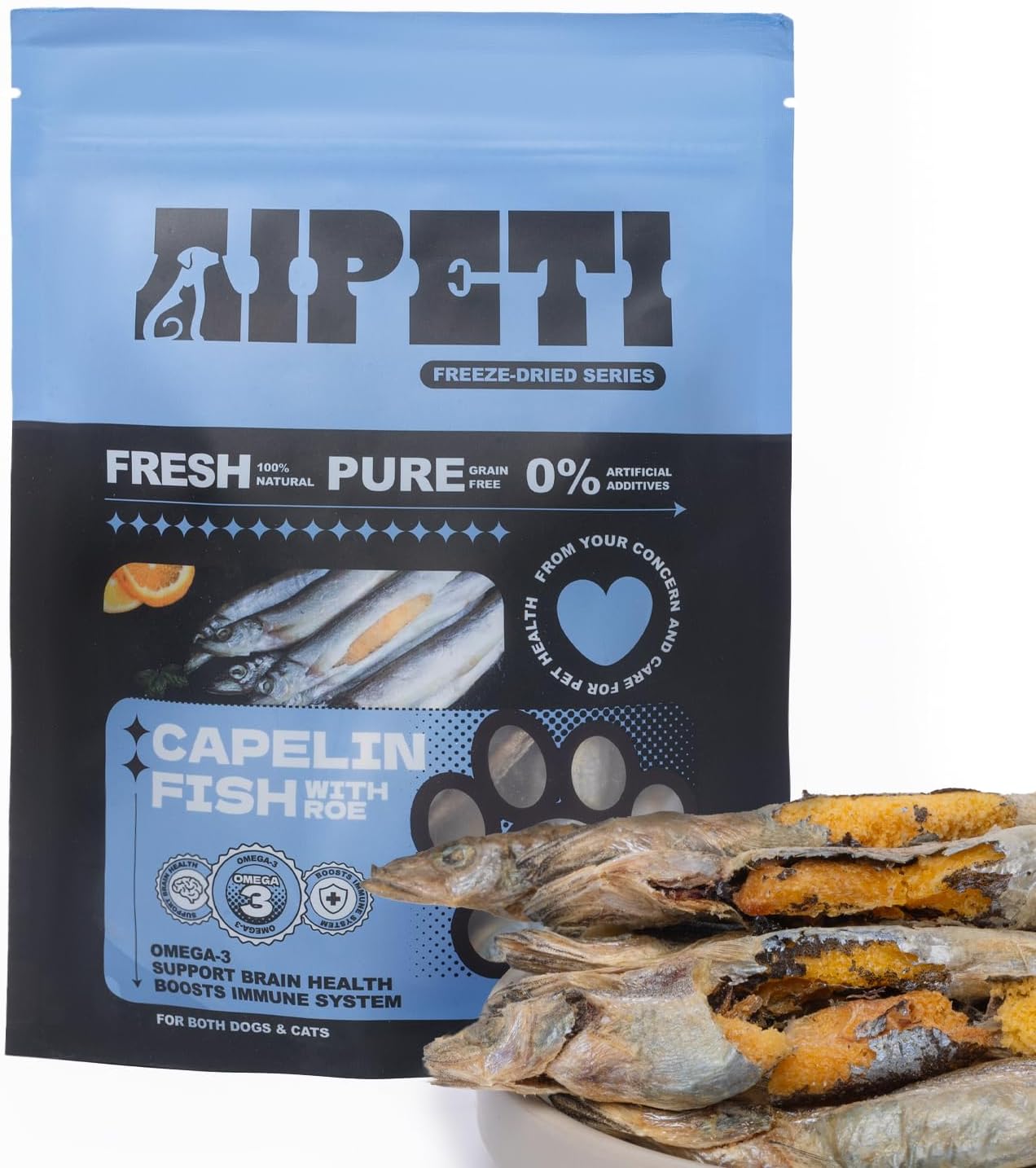 Wild-Caught-Freeze-Dried-Capelin-for-Cats-&-Dogs-(2.47oz/70g)---Loaded-with-Crunchy-244