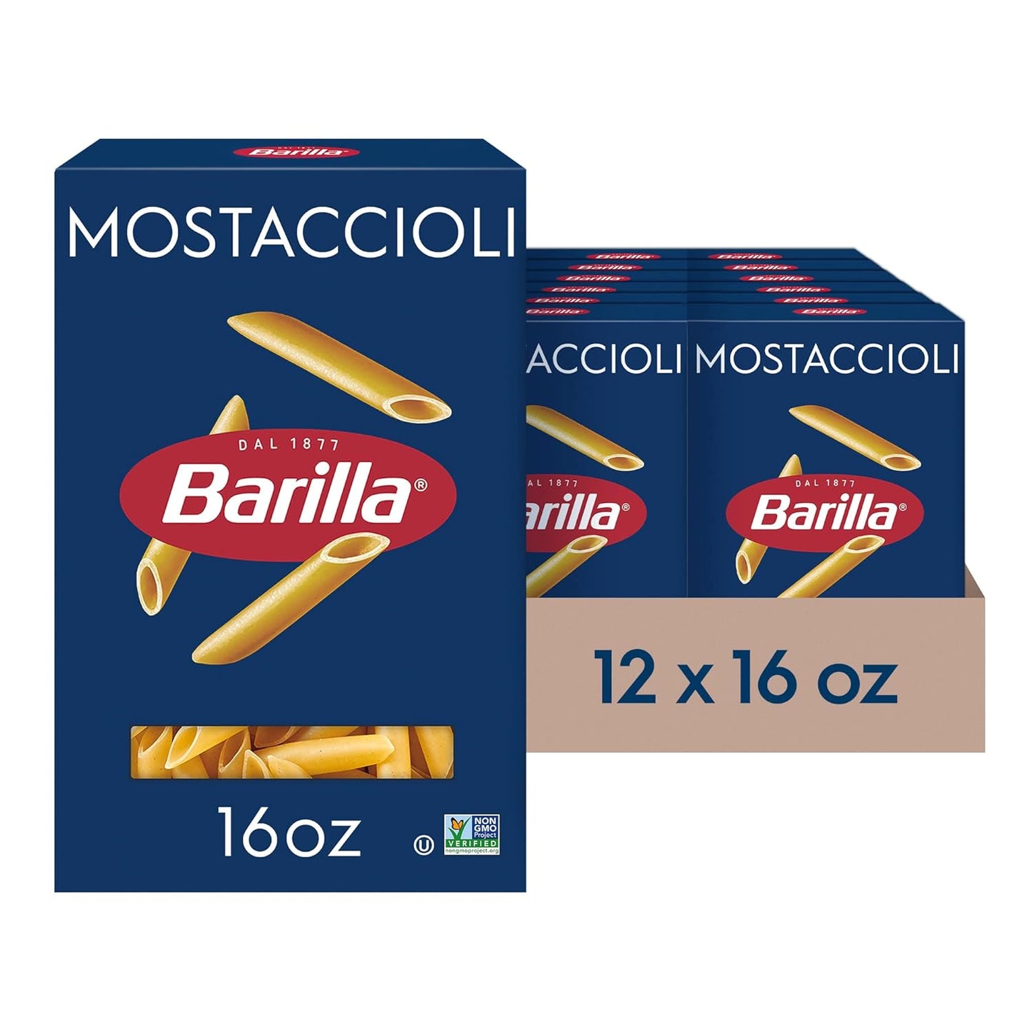 Barilla-Mostaccioli-Pasta,-16-oz.-Box-(Pack-of-1110