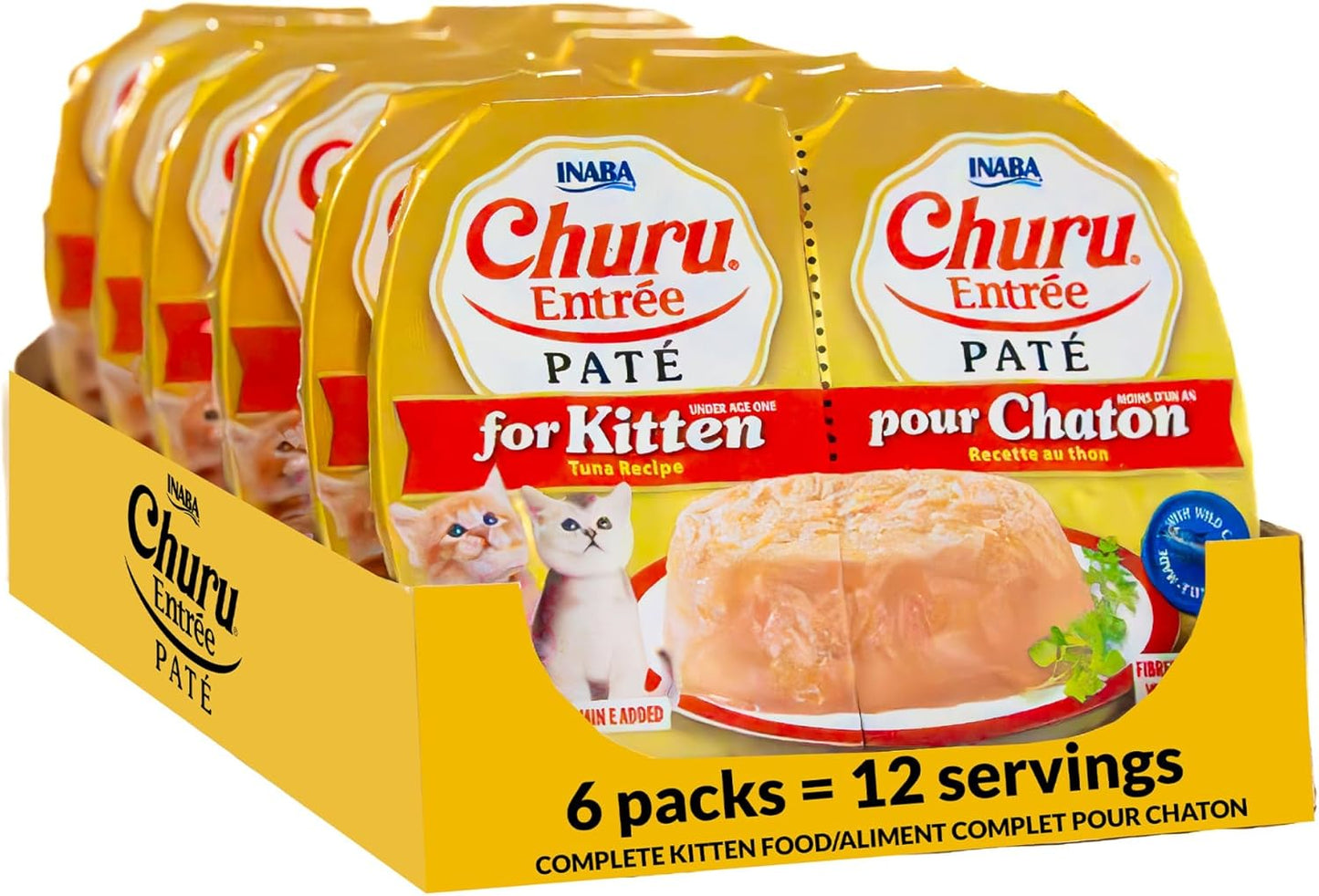 INABA-Churu-Entrée-Pate-for-Kittens,-High-Protein-&-Moisture,-Prebiotic-Cat-1.23oz.-Serving,1003