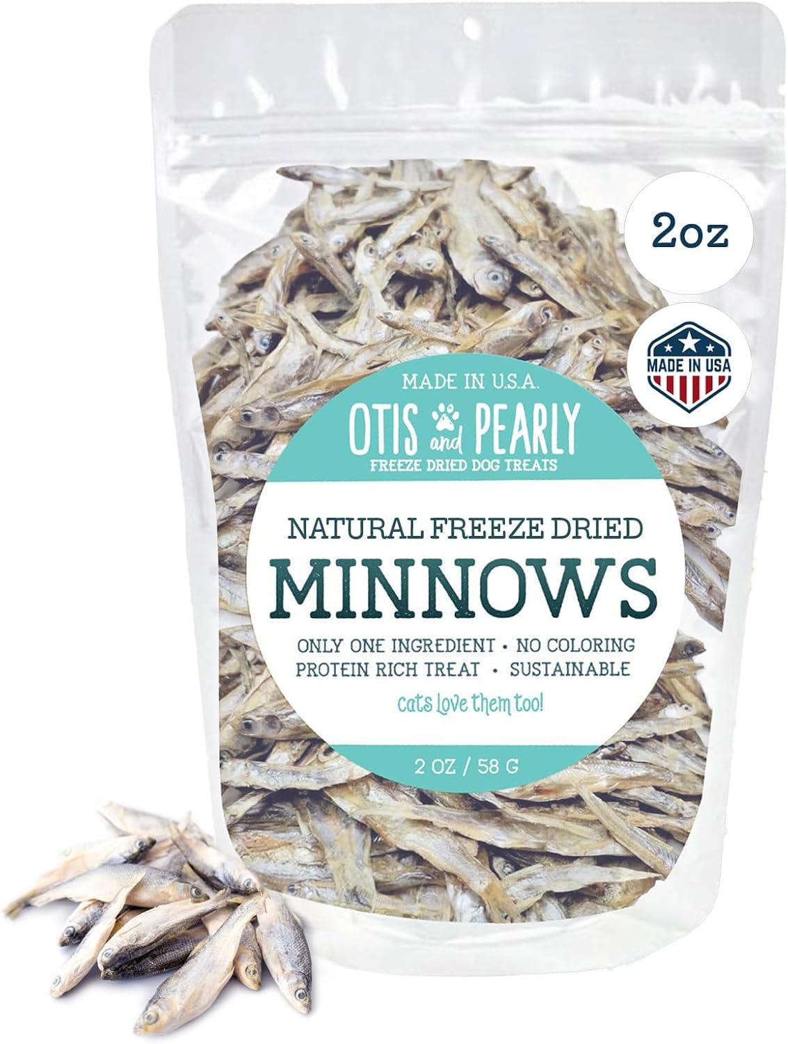 Otis-&-Pearly-Freeze-Dried-Minnows-Dog-Treats,-2oz---Single-Dog-2290