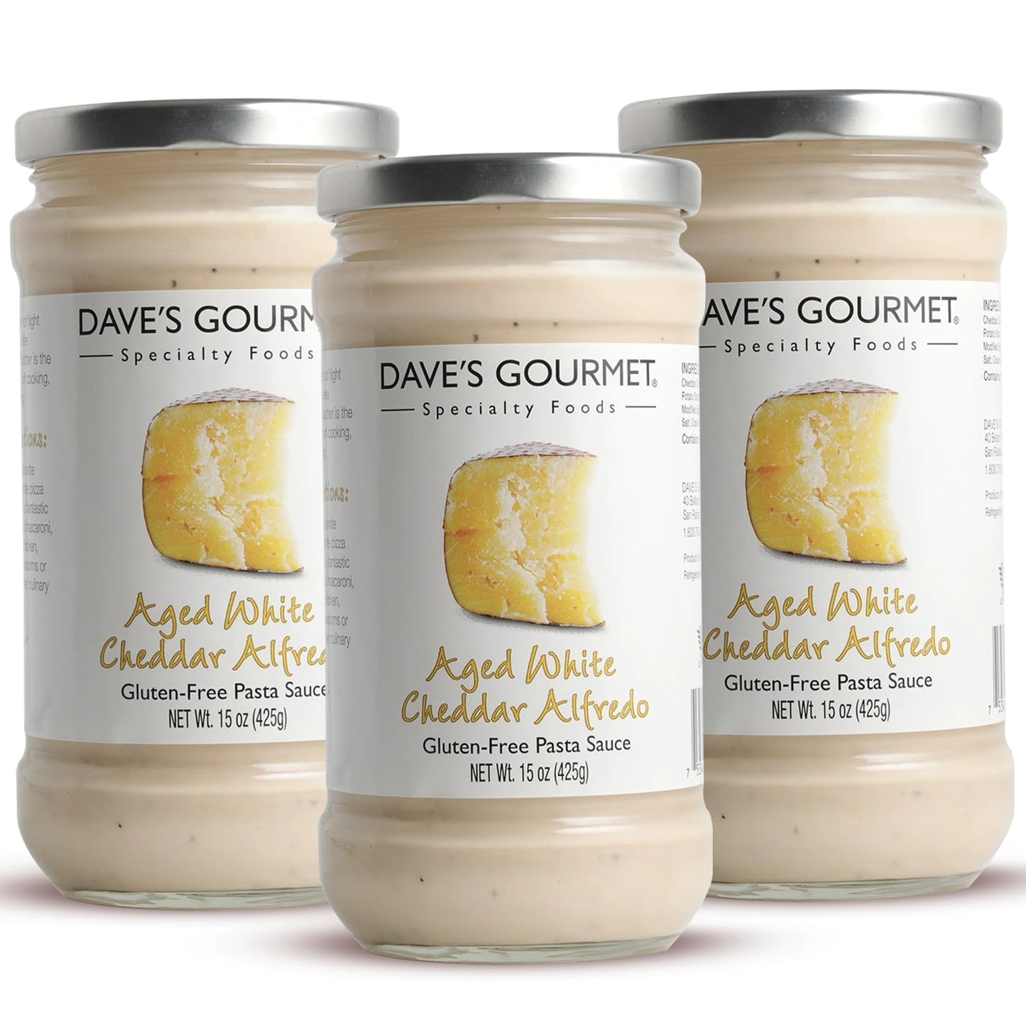 Dave's-Gourmet-Aged-White-Cheddar-Alfredo-Pasta-Sauce,-Rich-&-Creamy-Flavor,-137