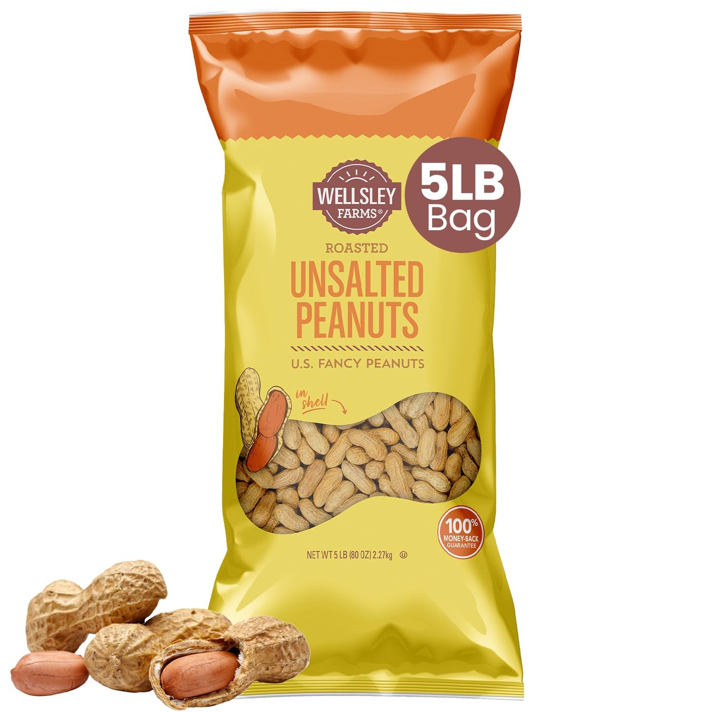Wellsley-Farms-Unsalted-Roasted-In-Shell-Peanuts,-USA-Grown-Whole-with-Shell,--Non-GMO,-Low-Sodium,-She-830