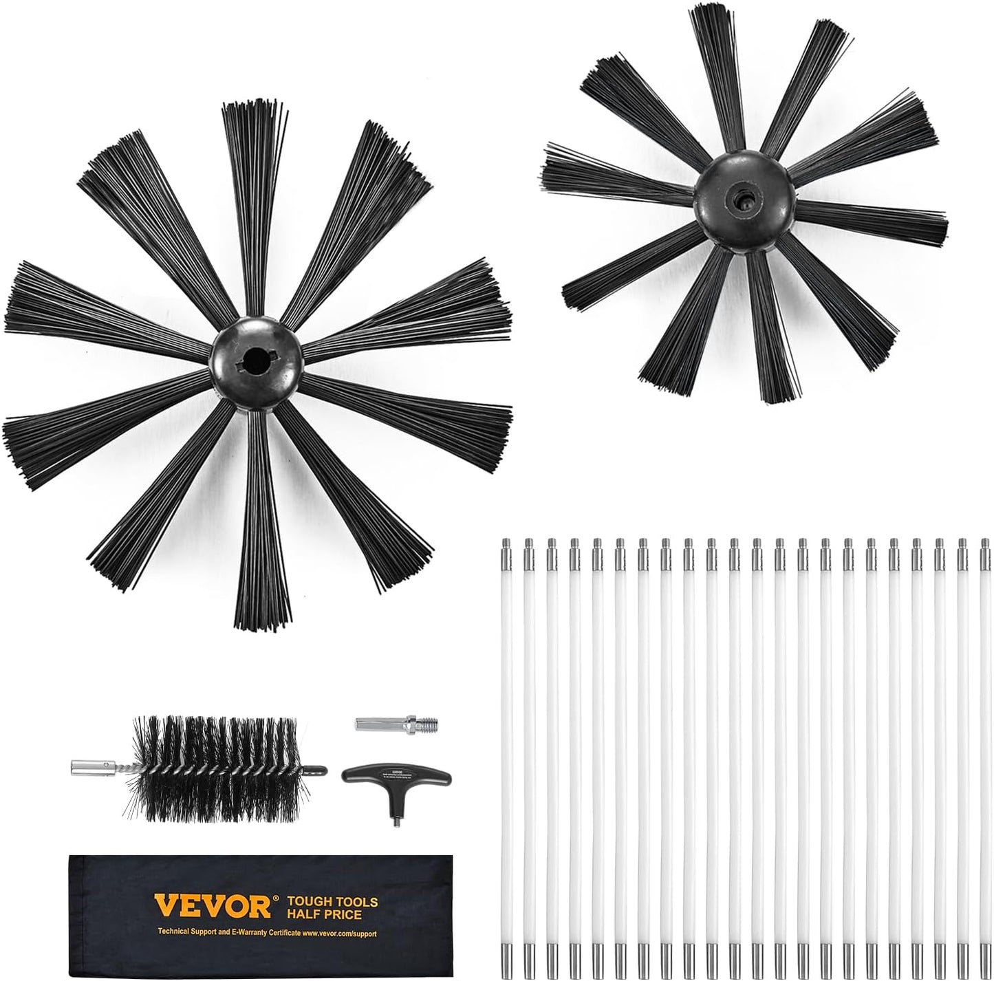 VEVOR-22-Pieces-30-FEET-Dryer-Vent-Cleaner-Kit,-Include-98