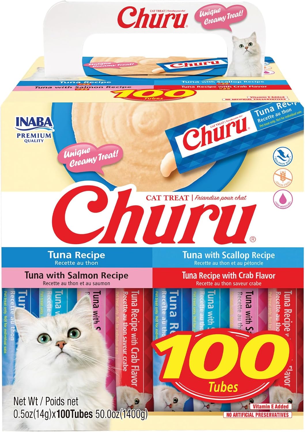 INABA-Churu-Cat-Treats,-Lickable,-Squeezable-Creamy-Purée-with-Vitamin-E,-0.5-Ounces-per-633