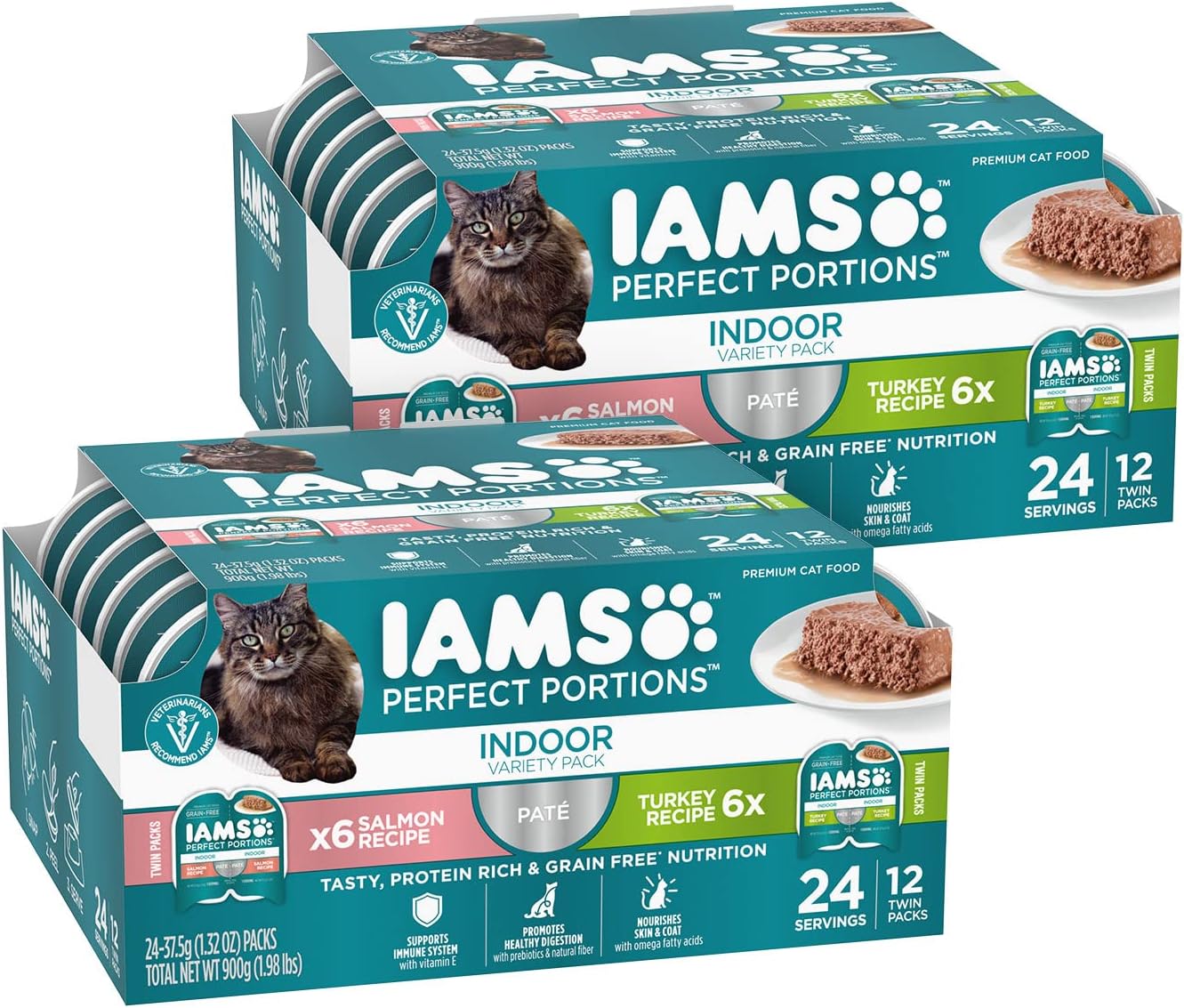 IAMS-Perfect-Portions-Indoor-Adult-Grain-Free-Wet-Cat-Food-Pate,-Turkey-and-1831