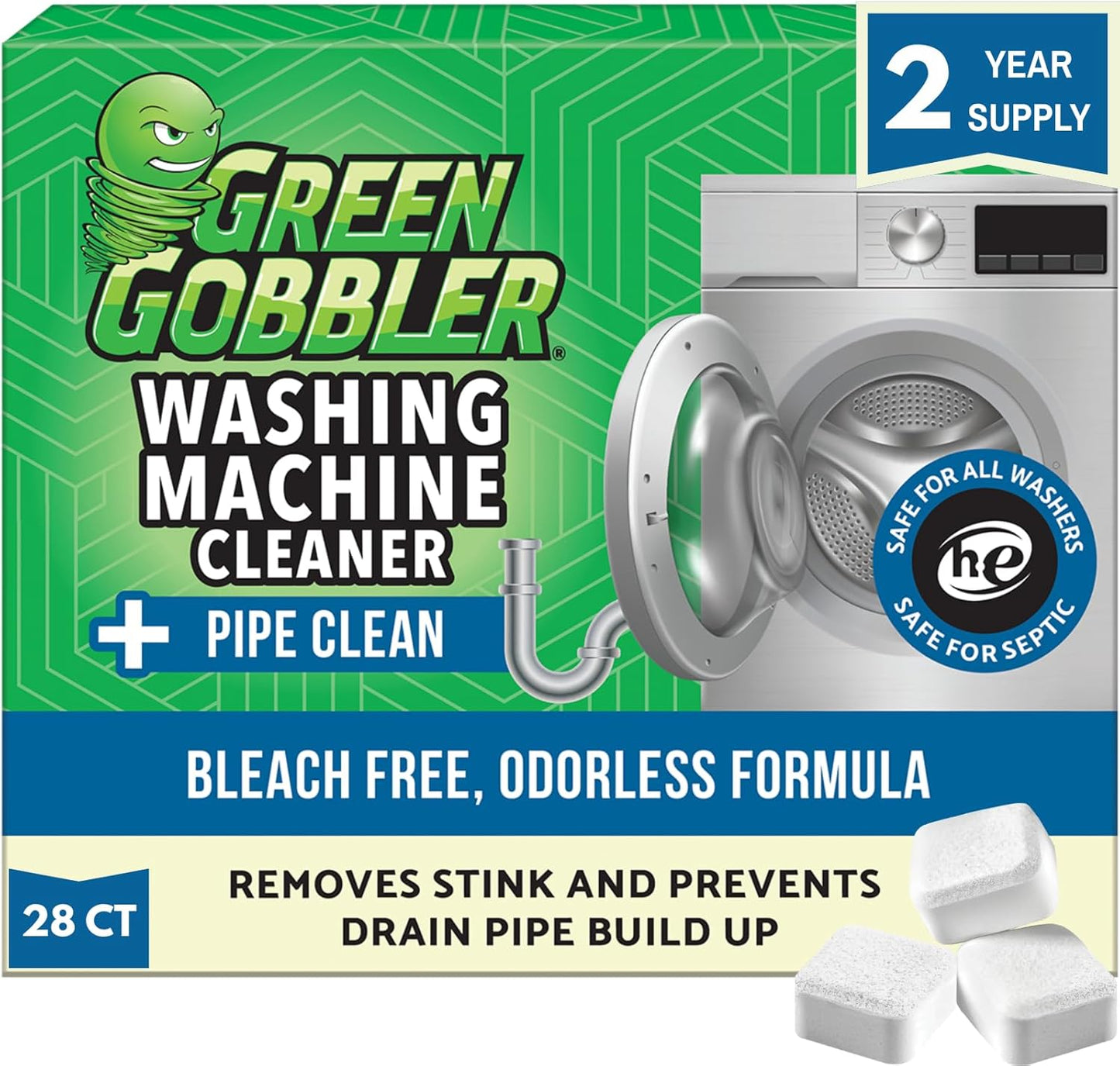 Green-Gobbler-Premium-Washing-Machine-Cleaner-&-Deodorizer-Tablets-with-Pipe,-Drain-1549