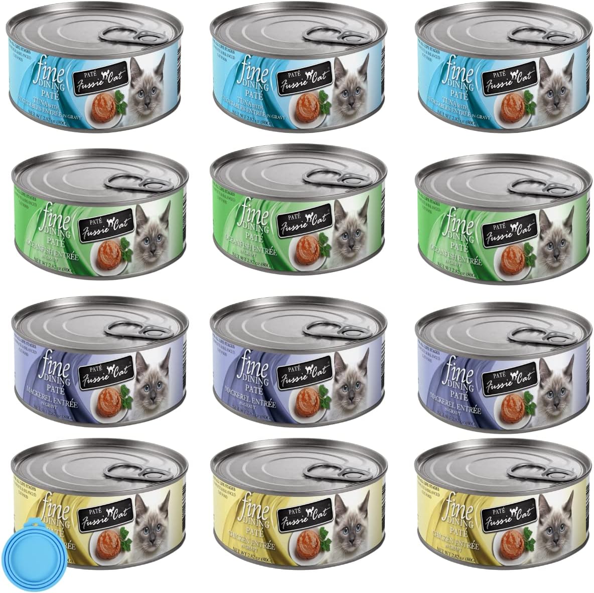 Fussie-Cat-Fine-Dining-Pate-Wet-Food---2.8-Oz.-Cans,-Flavor-of-with567