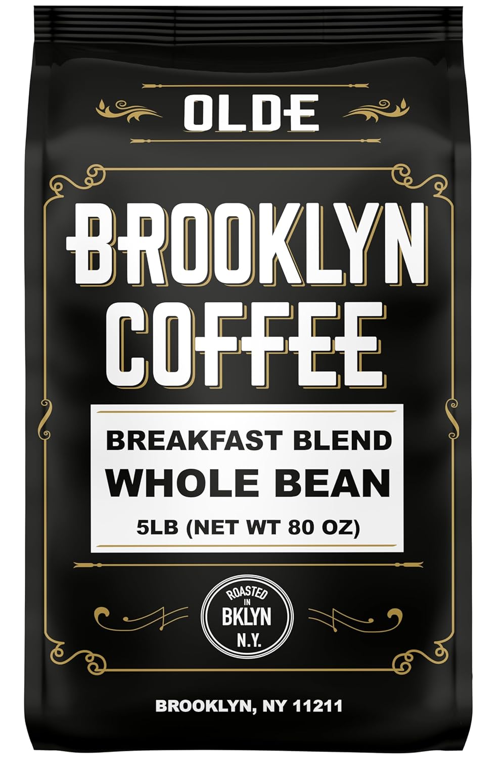 BROOKLYN-COFFEE-Whole-Bean,-Breakfast-Blend-Light-Medium-Roast-(5lb)-Delicate,-Smooth,-Low-2321