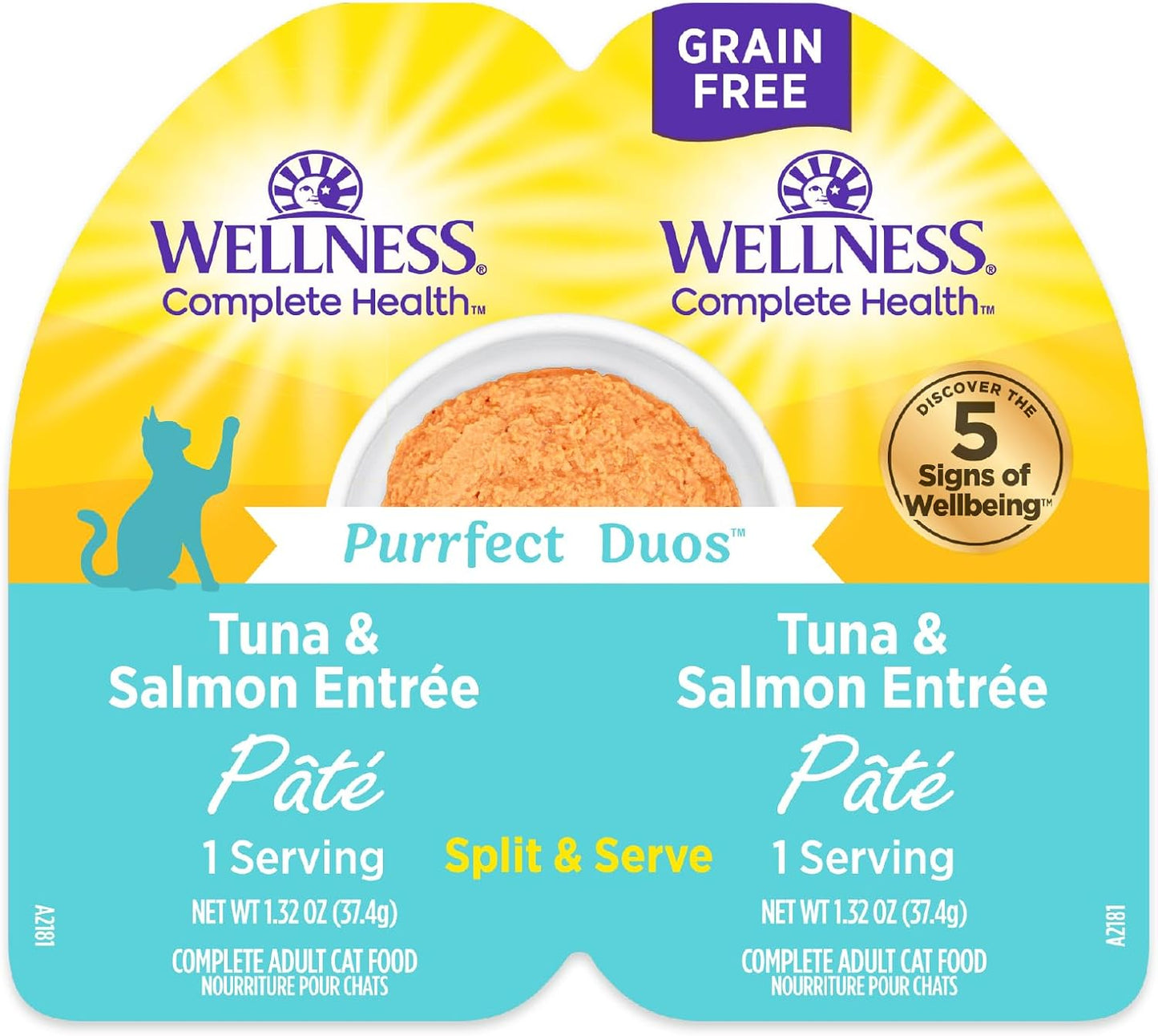 Wellness-Complete-Health-Purrfect-Duos,-Pate,-Adult-Wet-Cat-Food,-Natural,-Grain-Free,-Ounce,-Pack559