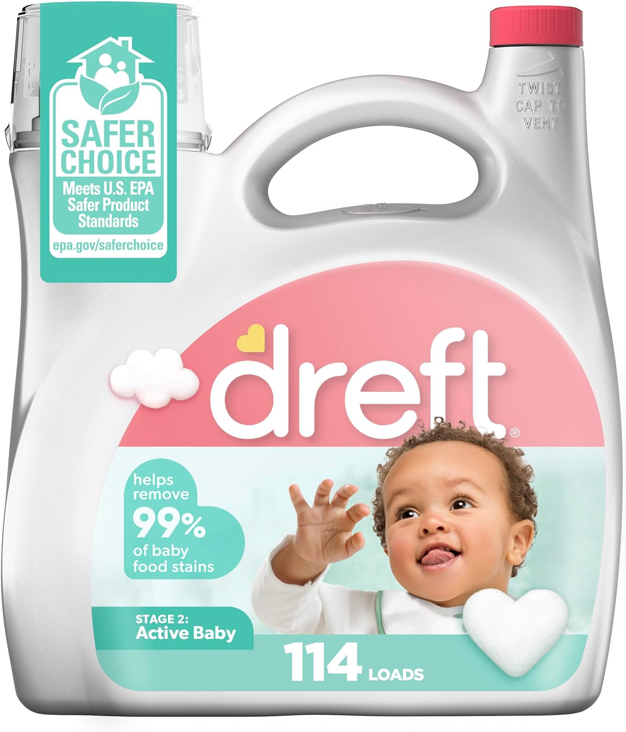 Dreft-Stage-2-Active-Baby-Liquid-Laundry-Detergent,-Hypoallergenic,-Helps-4081