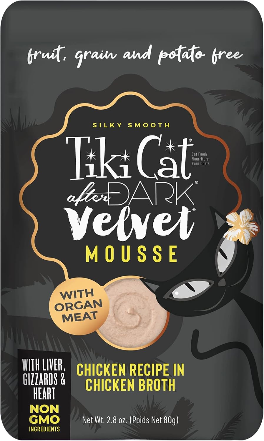 Tiki-Cat-After-Dark-Velvet-Mousse-Wet-Cat-Food,-Chicken,-2.8-oz.-Pouch-735