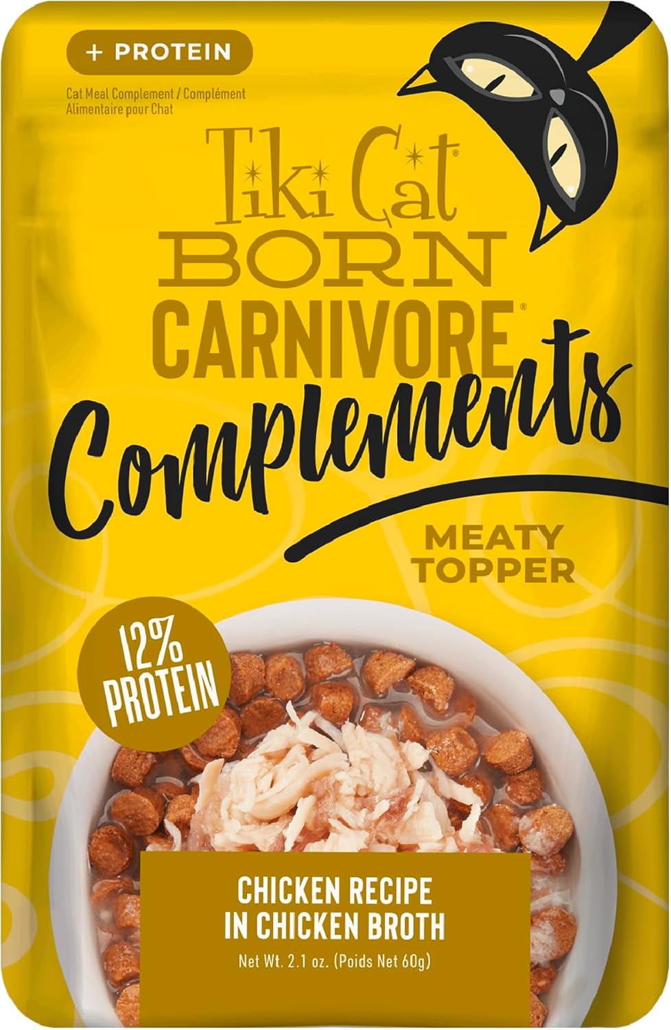 Tiki-Cat-Born-Carnivore-Complements-Wet-Cat-Food-Topper,-Chicken,-2.1-Pouch-Count)--867