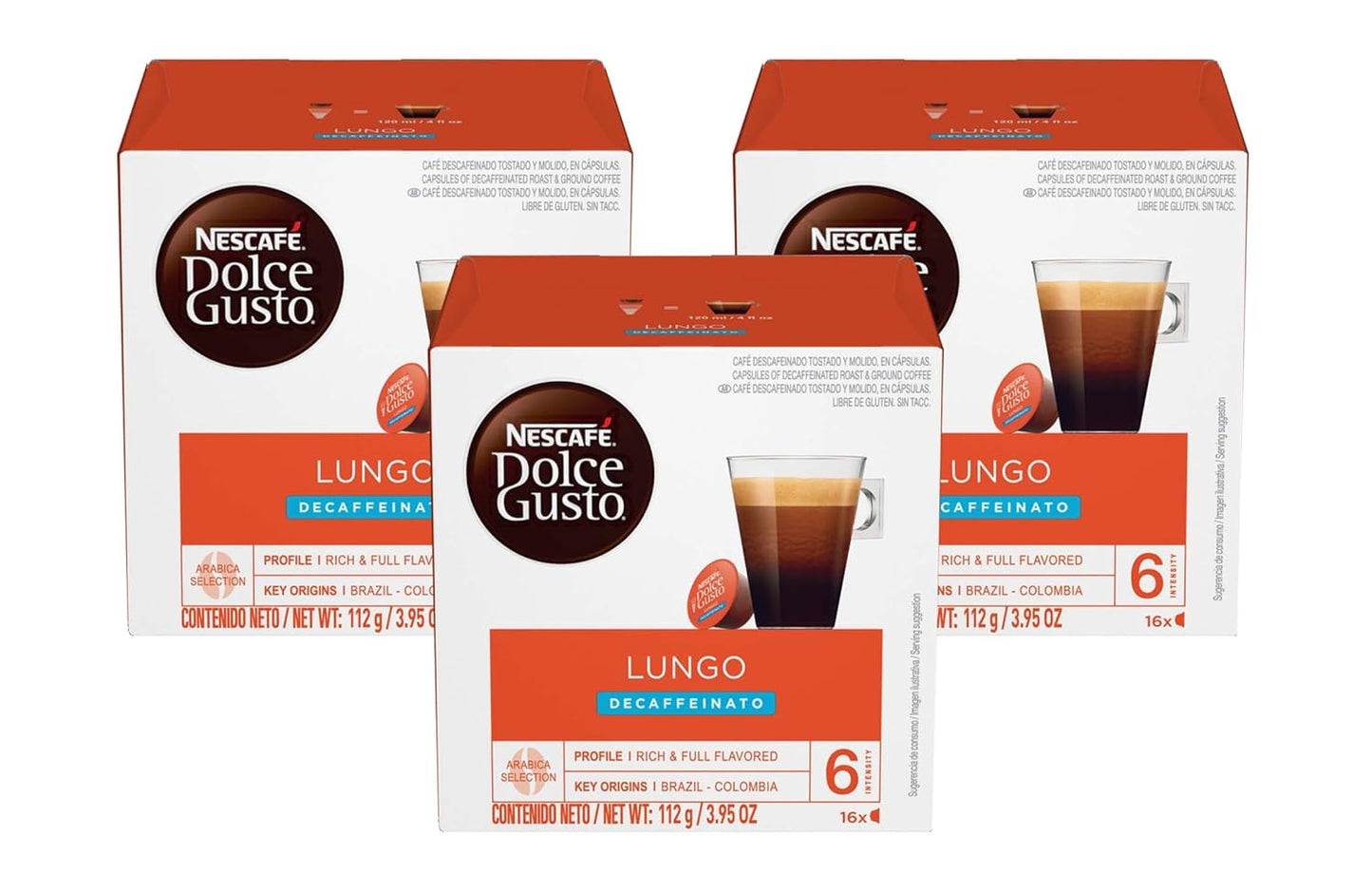 Nescafe-Dolce-Gusto-Coffee-Pods,-Lungo-Decaffeinato,-16-capsules,-Pack-of-3---1389