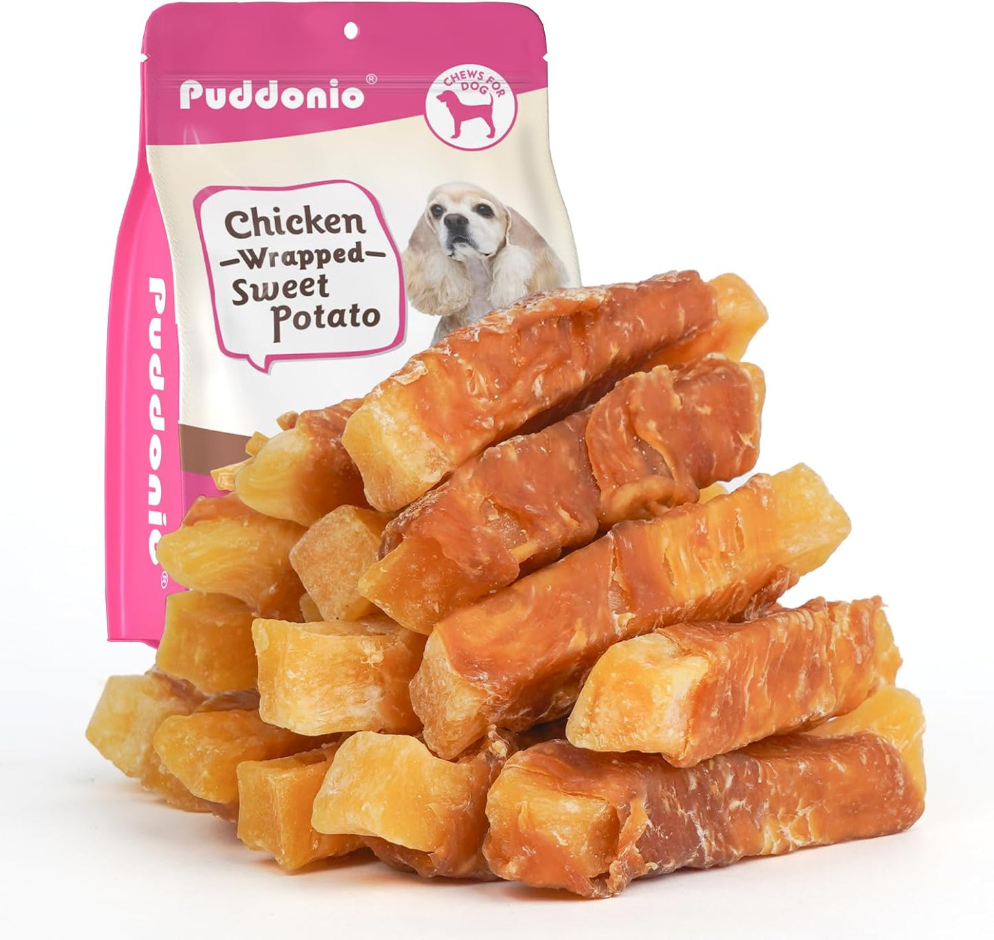 Dog-Treats,-Chicken-Wrapped-Sweet-Potato,-Soft-Rawhide-Free-Chews-for-Puppies-Small-1152